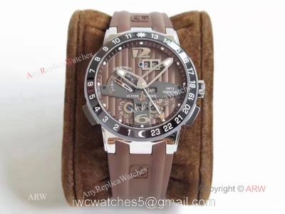 Swiss Grade Fake Ulysse Nardin El Toro SS Brown Dial Watch watches