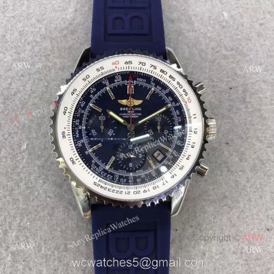 Copy Breitling Navitimer Rubber Strap Blue Chronograph Dial Watch watches
