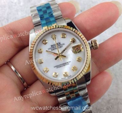 Replica Rolex Datejust MOP White Face Watch 31mm watches