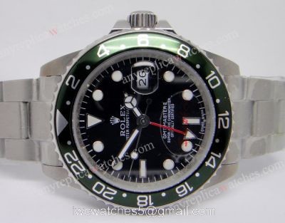 COPY ROLEX GMT MASTER II GREEN BEZEL BLACK DIAL WATCH watches