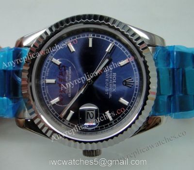 Replica Rolex Datejust Oyster Bracelet Blue Face Rolex Couple Watches 36mm watches