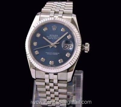 ROLEX DATEJUST SWISS ETA3135 WATCH BLUE DIAMOND FACE watches