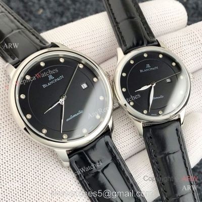 High Quality Copy Blancpain Lovers Watches SS Black Dial watches