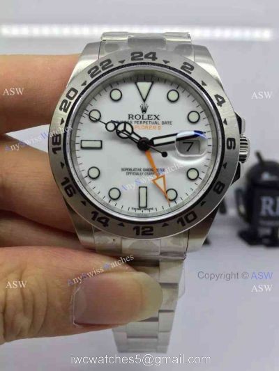 NEW UPGRADED Replica Rolex Explorer II 42mm White Face Noob Factory 2836 watches
