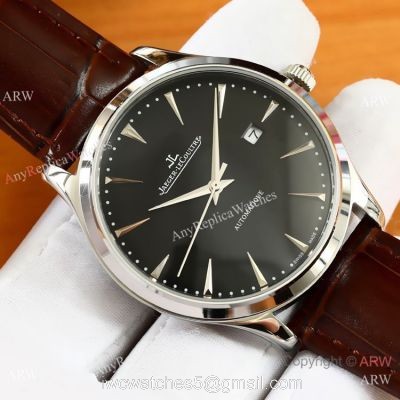 Best Copy Jaeger LeCoultre Master Ultra thin Men Watches SS Black Dial watches