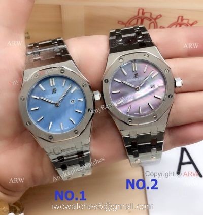 Copy Audemars Piguet Royal Oak 33mm Lady Watch Stainless Steel MOP Dial watches