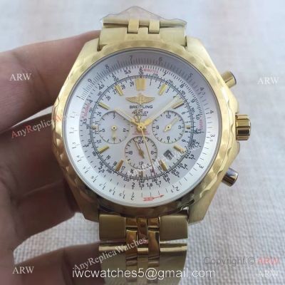 Replica Breitling Bentley Motors White Dial Yellow Gold AAA Quality watches