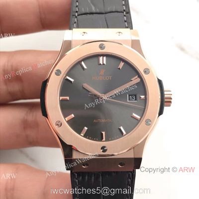 Swiss Hublot HUB1112 Replica Watch Rose Gold Gray Rhodium Dial watches