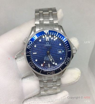 Seamaster Omega Replica Watches James Bond 007 Stainless Steel Blue Face Watch watches