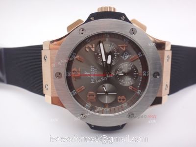 Swiss Grade 7750 Hublot Big Bang Cappuccino Rose Gold Grey Dial Replica Watches watches