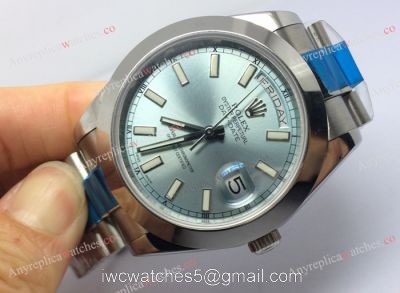 Replica Rolex Presidential Day-date II watch: SS President Light Blue Dial 41mm watches