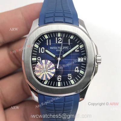 Fake Patek Philippe Aquanaut Swiss Cal324 Watch Blue Dial watches