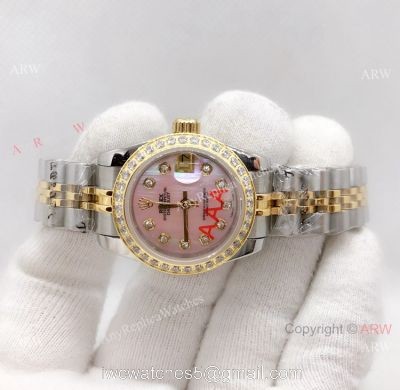 Rolex Lady Datejust 2-Tone Jubilee Pink MOP Dial Watch 26mm watches