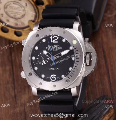 Replica Panerai Submersible Rubber Strap Watch Luminor Flyback PAM00614 watches