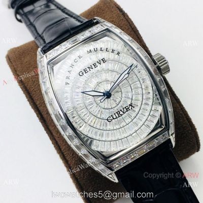 Swiss Replica Franck Muller Curvex diamond Watch Stainless Steel 43mm watches