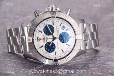 Knockoff Breitling COLT Stainless Steel White Chronograph Watch watches