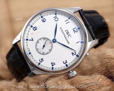 IWC Schaffhausen Portuguese 8 Days Replica Watch SS White Dial watches