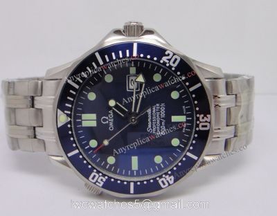 Omega Seamaster 300 Replica James Bond Watch SS Blue Dial 40mm For Men watches