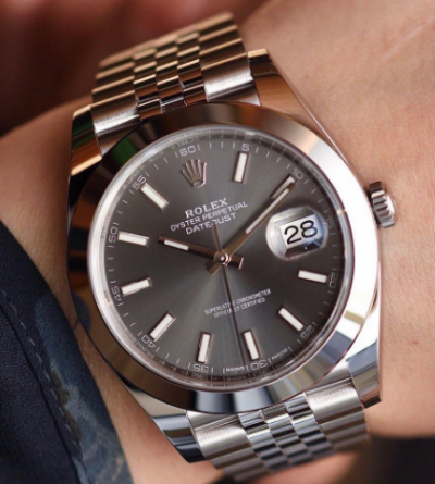 (EW) Rolex Datejust 41mm Replica 3255 Watch Grey Dial Jubilee Band watches