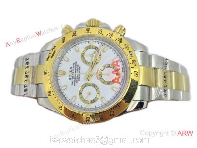 Rolex Valjoux 7750 Daytona 2-Tone White Dial / Swiss Movement watches