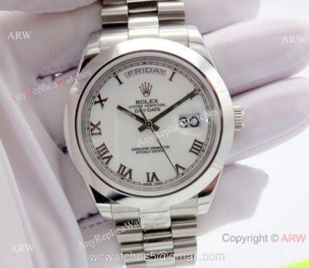 Rolex Daydate II Large size Roman Face Smooth Bezel Copy Watch A+ watches