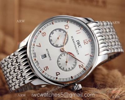 Replica IWC Portuguese 7 Days Stainless Steel White Face Mens Watch watches