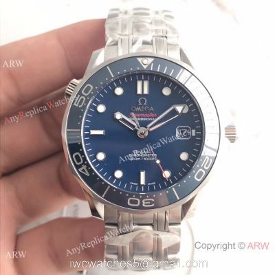 AAA Swiss Omega Seamaster James Bond Watch SS Blue Dial Blue Ceramic watches