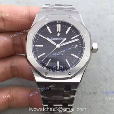 Swiss 3120 Replica Audemars Piguet Royal Oak SS Black watches
