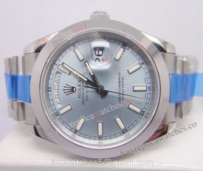 Replica Rolex Daydate II Ice Blue AAA Grade Watch 41mm watches