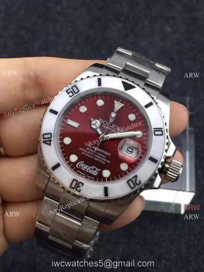 Swiss Replica Rolex Submariner Red Dial watch Coca Cola Limited Edition watches