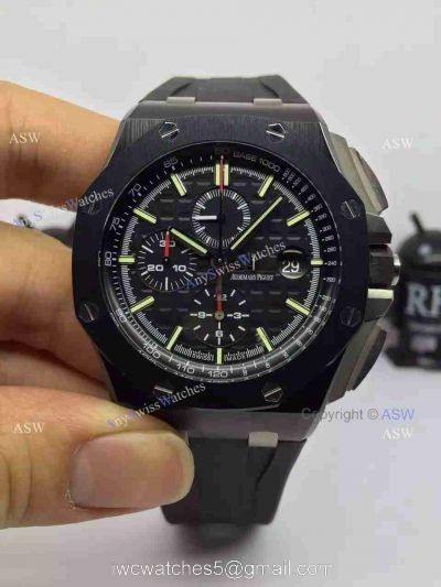 Fake Audemars Piguet Watch Swiss 3126 Black The carbon fiber Black Rubber watches