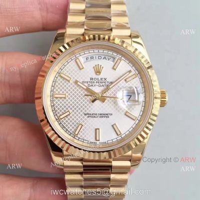 (EW) Swiss 3255 Rolex Presidential 41mm Replica Watch DayDate II White Dial watches