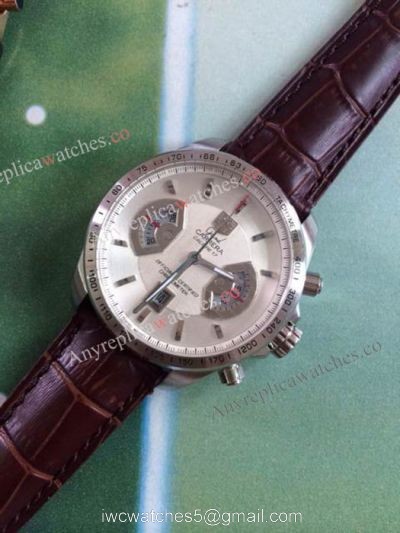 Tag Heuer Grand Carrera Calibre 17 RS3 Brown Leather Band Replica Watches watches