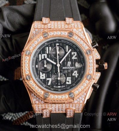 Replica Audemars Piguet Royal Oak Offshore Watch Rose Gold Iced Out watches