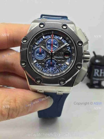 Swiss 3126 Audemars Piguet Michael Schumacher Blue Face Chronograph watch watches