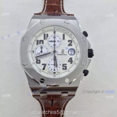 Replica Audemars Piguet Swiss Replica Chronograph watch SS White watches