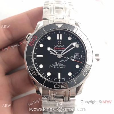 Omega Replica Watches James Bond Black Dial Watch for 50th Anniversary watches