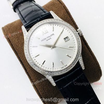 Super Clone Patek Philippe Calatrava PFF V2 Automatic Wrist SS Diamond Bezel watches