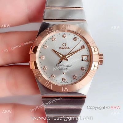 Omega Constellation Co-Axial 38mm Two Tone Rose Gold Watch VSF Asia 8500 watches