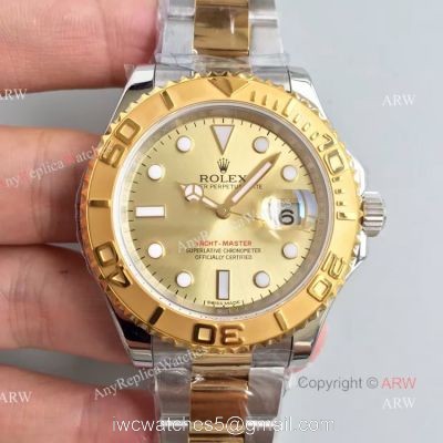 Swiss Copy Rolex Yacht-master ETA2836 Watch 2-Tone Gold Face watches