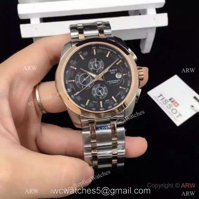 Tissot 2-Tone Rose Gold Black Dial Replica Watch T035 watches
