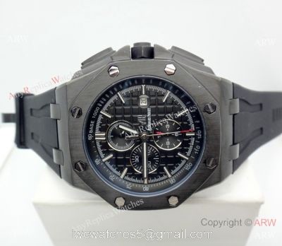Solid Black Audemars Piguet Royal Oak Offshore Automatic Watch watches