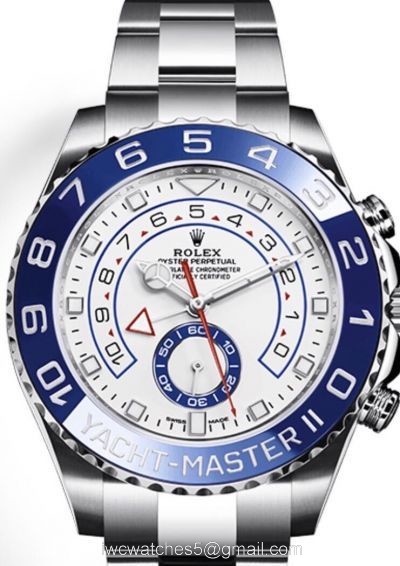 New Upgraded Rolex Yacht-Master ll Watch Benz Hand SS Blue Ceramic Watch 44mm watches
