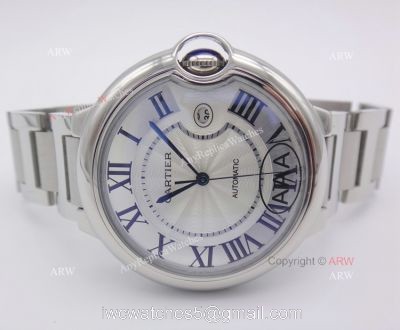 42mm Cartier Ballon Bleu Copy Watch Silver Steel QUARTZ Movement watches