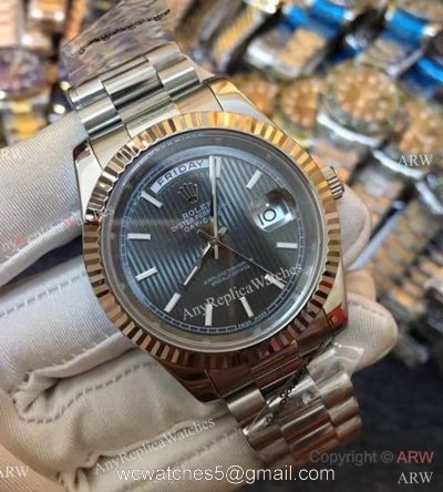 Rolex Presidential 41mm Replica Watch DDII Stainless Steel Gray Dial watches
