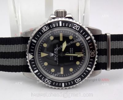 Rolex Vintage Submariner Replica Watch Stainless Steel Nylon Strap watches