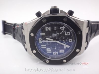 Replica Audemars Piguet Watches For Sale Royal Oak Offshore Black Leather Band Watch watches