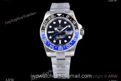 JF Factory Real Swiss ETA2836 Rolex Batman Replica Watch GMT-Master II 40mm watches