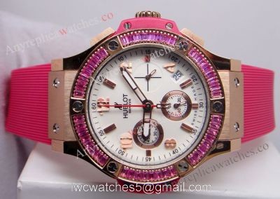 Replica Hublot Big Bang Pink Diamond Watch For Ladies watches
