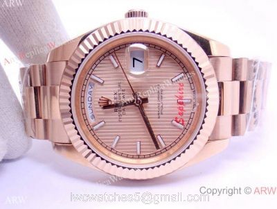 New Style Rolex Day-Date II Rose Gold Watch 41mm watches
